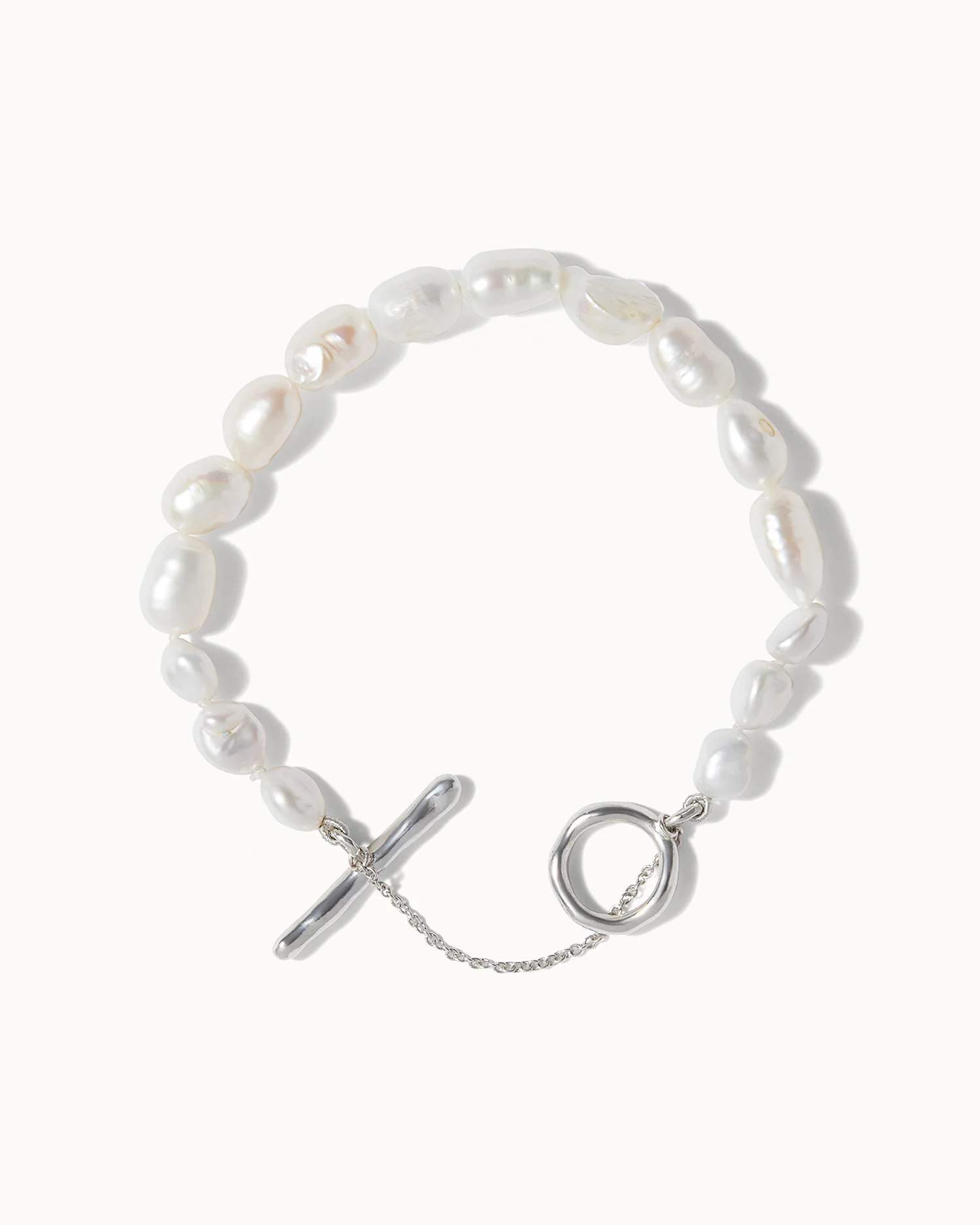 Baroque Pearl T-Bar Bracelet - Image 3