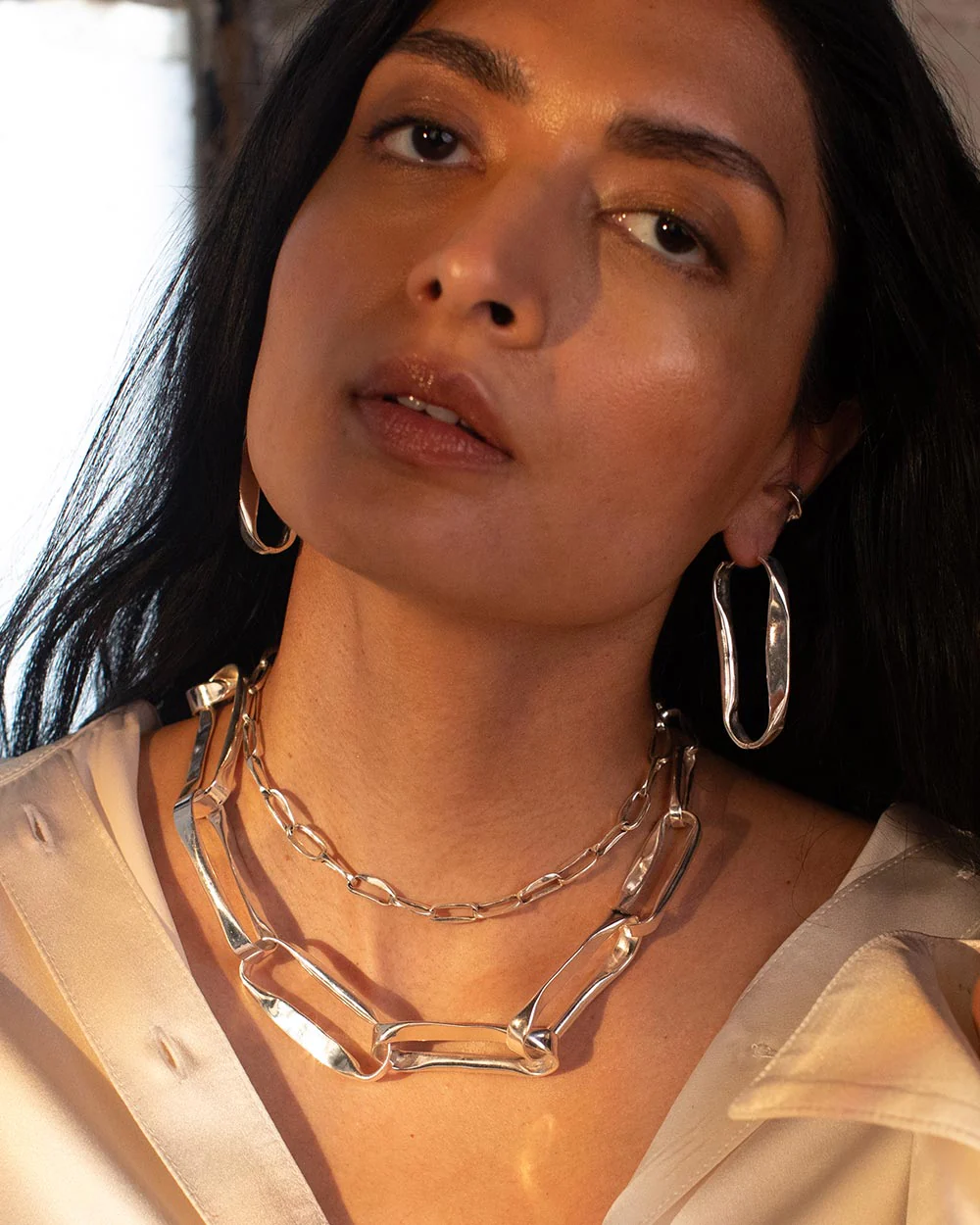 Link Hoop Earrings - Image 2