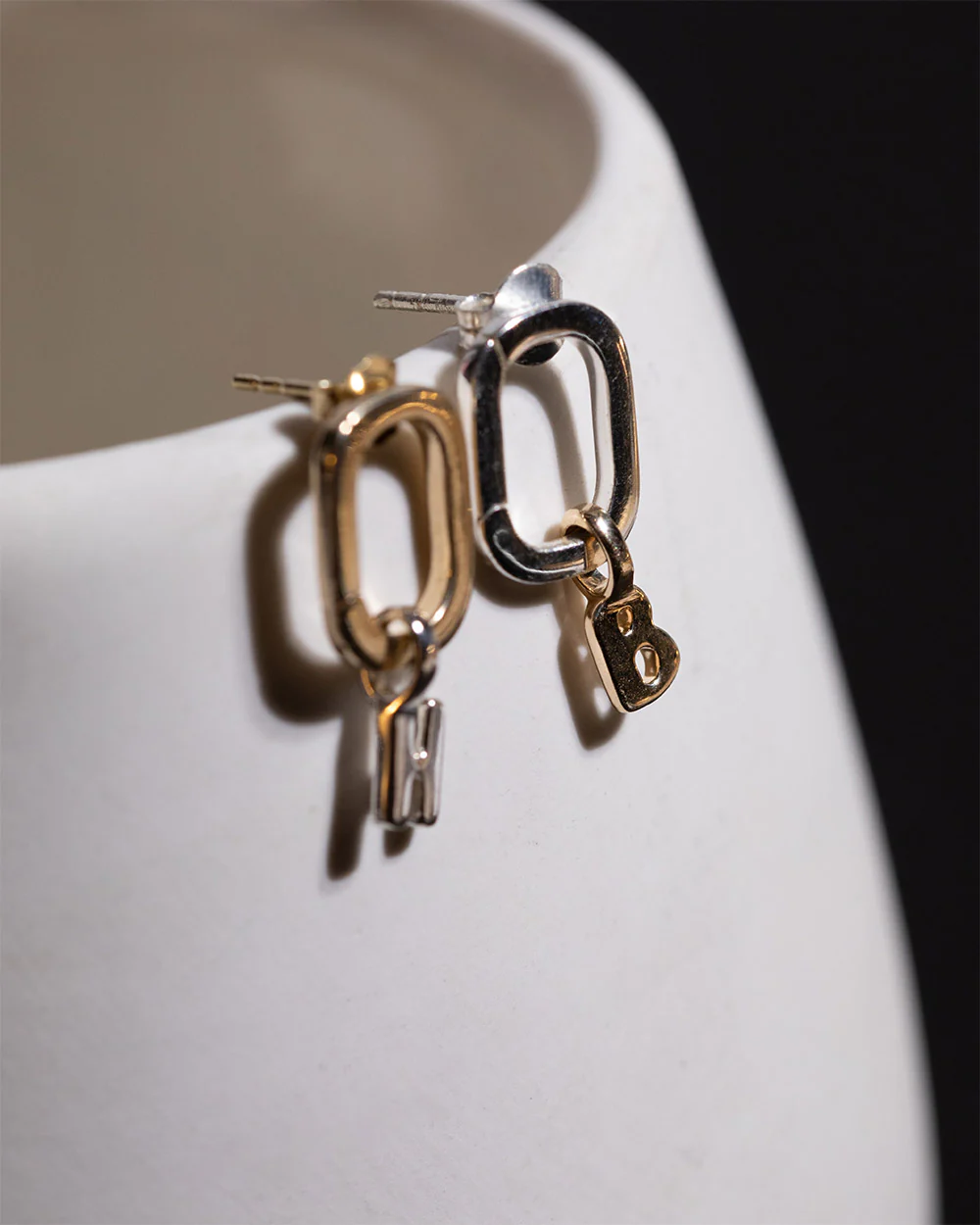 Oval Charm Earrings - Image 3